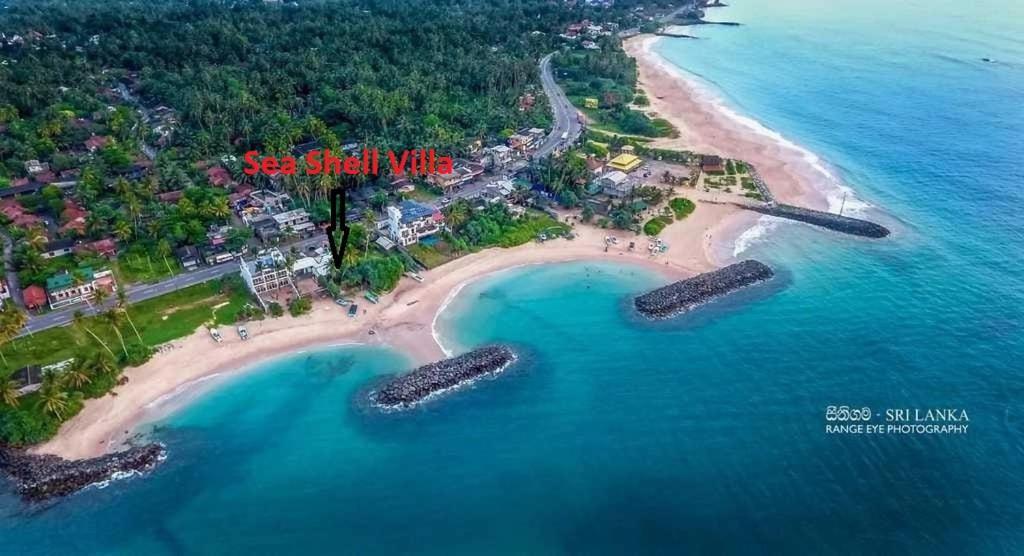 Sea Shell Villa Hikkaduwa 2 Separate Cabanas Ocean Front Villa Eksteriør billede